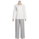 Calida Turtle Bay Cotton Pajamas - Knit Top, Woven Bottoms, Long Sleeve (For Women)
