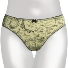 Calida Water Lily Underwear - Thong (For Women) in Lime - Closeouts