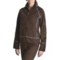 Calispia Artisan Embroidered Jacket - Stretch French Terry Cotton (For Women) in Brown W/Mineral Stitching
