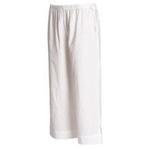 Calispia Cotton Gauze Capris (For Women) in White - Closeouts