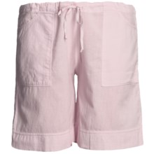 Calispia Drawstring Cover-Up Shorts - Cotton Gauze (For Women) in Pink - Closeouts