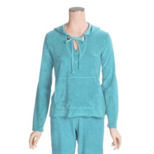 Calispia French Terry Hooded Pullover (For Women) in Blue Topaz - Closeouts
