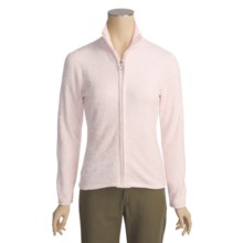 Calispia Micro Chenille Sweater - Full Zip (For Women) in Pink - Closeouts