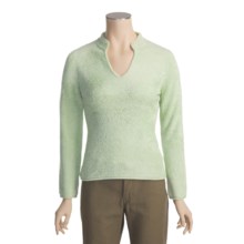 Calispia Micro Chenille Sweater - V-Neck, Long Sleeve (For Women) in Green Tea - Closeouts