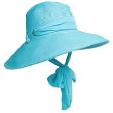 Callanan Resort Chiffon Ribbon Hat - Crushable (For Women) in Turquoise - Closeouts
