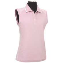 Callaway Elements Blocked Polo Shirt - Sleeveless (For Women) in Lilac - Closeouts
