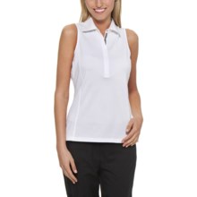 Callaway Pique Polo Shirt - UPF 15+, Sleeveless (For Women) in Bright White - Closeouts