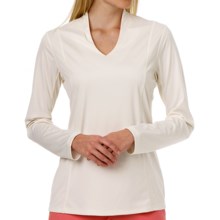 Callaway V-Neck Shirt - UPF 15+, Long Sleeve (For Women) in Egret - Closeouts