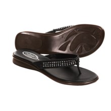 Callisto of California Jordi Sandals - Nappa Leather Thongs (For Women) in Black - Closeouts