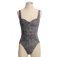 Calvin Klein Cheetah Shirred Swimsuit - 1-Piece (For Women)