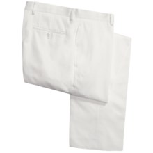 Calvin Klein Cotton Twill Pants - Flat Front (For Men) in White - Closeouts