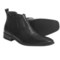 Calvin Klein Garrison Pull-On Boots (For Men) in Black Weave Emboss Leather