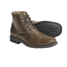 Calvin Klein Lawson Boots - Waxy Leather (For Men) in Medium Brown - Closeouts