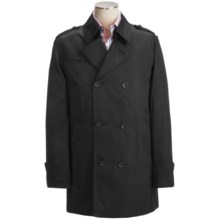 Calvin Klein Lotus Pea Coat (For Men) in Black - Closeouts