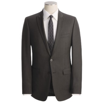 Calvin Klein Sharkskin Suit - Slim Fit, Wool (For Men) in Dark Brown