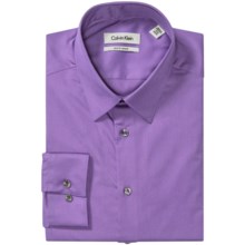 Calvin Klein Stretch Point Collar Dress Shirt - Slim Fit, Long Sleeve (For Men) in Lavender - Closeouts