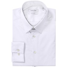 Calvin Klein Stretch Point Collar Dress Shirt - Slim Fit, Long Sleeve (For Men) in White - Closeouts