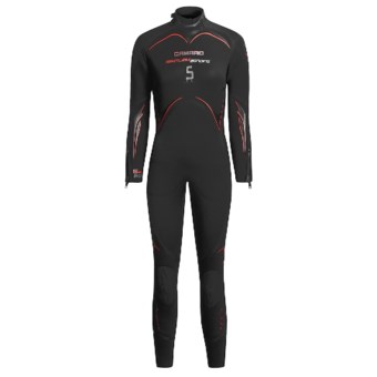 Camaro 5mm Seamless Diving Wetsuit - Semi-Dry (For Women) in Black/Red