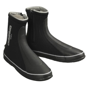 Camaro 6mm Classic Dive Boots (For Men and Women) in Black W/Grey Logo