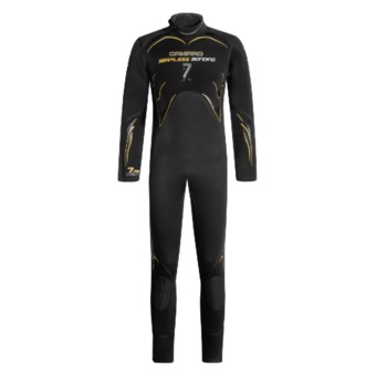 Camaro 7mm Seamless Diving Wetsuit - Semi-Dry  (For Men) in Black/Yellow
