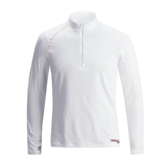 Camaro BFT Rash Guard Shirt - Zip Neck, Long Sleeve (For Men) in White