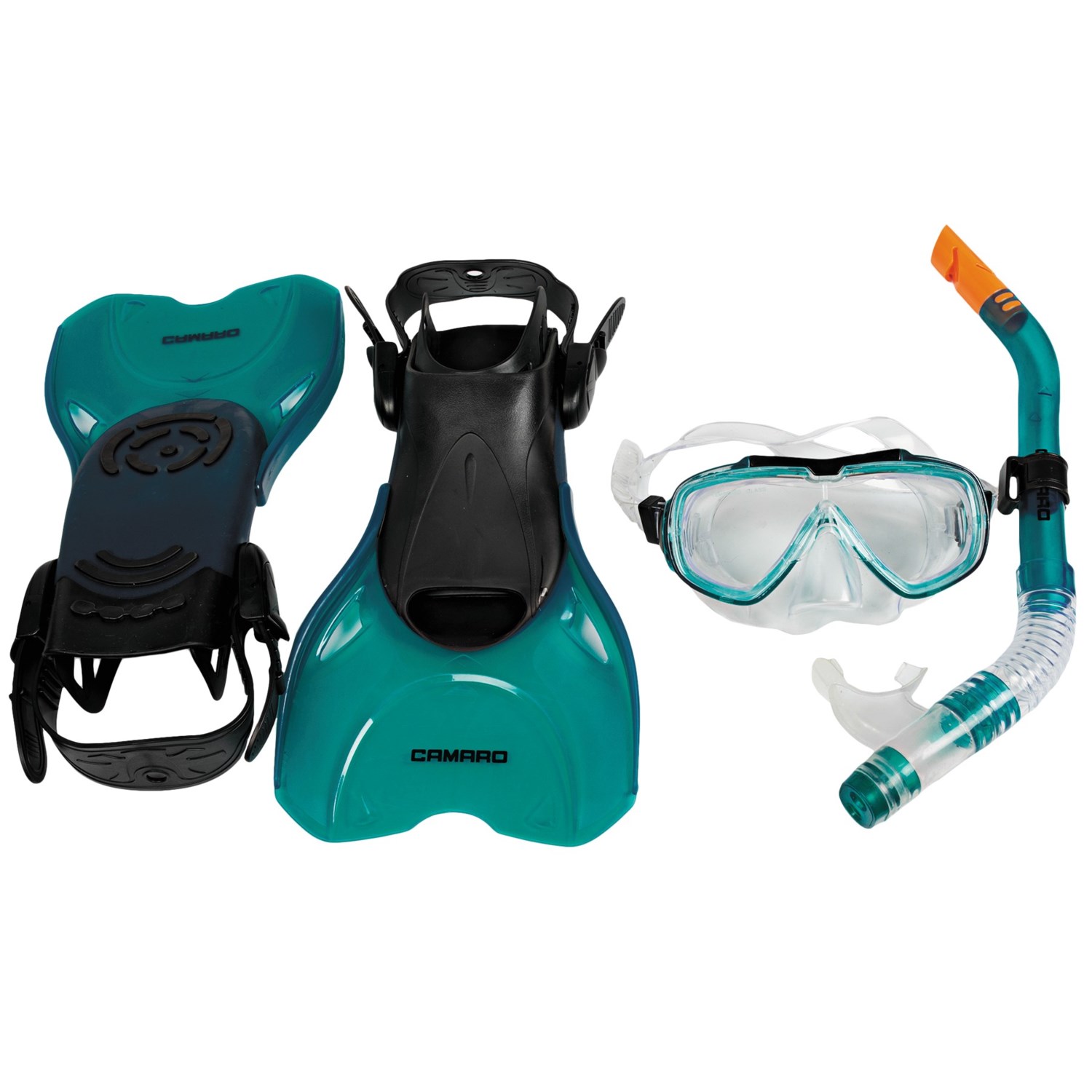Camaro Diving Travel Set Snorkel, Mask, Fins Save 56