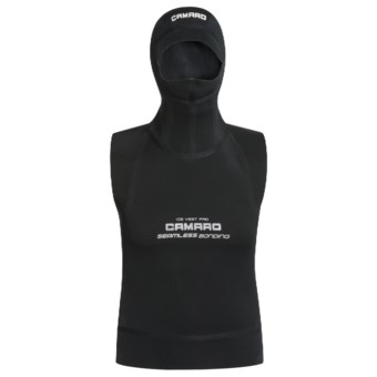 Camaro Hooded Ice Wetsuit Vest - 2mm (For Men) in Black/White/Grey