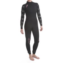 Camaro Ice Tec Semi-Overall Surfing Wetsuit - Dry 5/4mm (For Women) in Black/Fuchsia - Closeouts