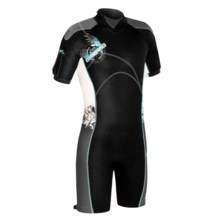 Camaro Mono Mundaka Shorty Wetsuit - 3mm (For Men) in Turquoise - Closeouts