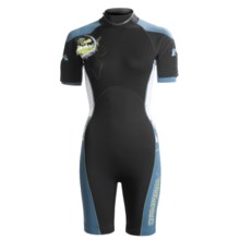 Camaro Mono Mundaka Shorty Wetsuit - 3mm (For Women) in Black/Blue Grey/White - Closeouts