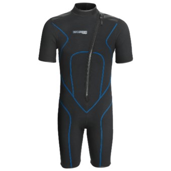 Camaro Mono Voltage Shorty Wetsuit - 3 mm (For Men) in Black/Blue