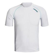 Camaro Mundaka Rash Guard Shirt - UPF 50+, Short Sleeve (For Men) in White W/Turquoise - Closeouts