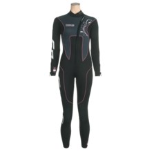 Camaro Stingray Semi-Dry Diving Wetsuit - 3mm (For Women) in Black/Grey/Pink - Closeouts