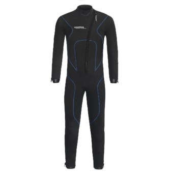 Camaro Stingray Semi-Dry Diving Wetsuit - 5mm (For Men) in Black/Blue