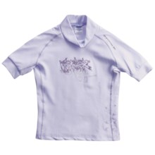 Camaro Water Angel Rash Guard - UPF 50+, Short Sleeve (For Girls) in Light Purple - Closeouts