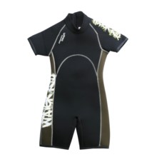 Camaro Water Kid Shorty Wetsuit (For Boys) in Black/Olive - Closeouts