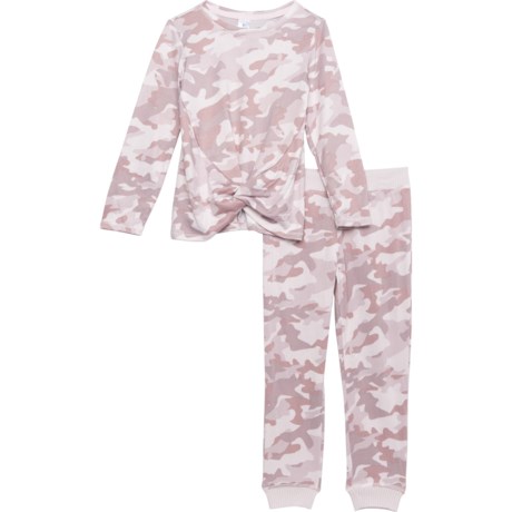 90 Degree by Reflex Camo Hacci Shirt and Pants Set - Long Sleeve (For Toddler Girls) - CAMO BLUSH MULTI (4T )