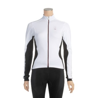 Campagnolo Racing Cycling Jersey - Full Zip, Long Sleeve (For Women) in White