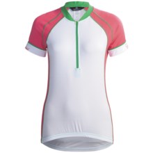 Canari Cascade Cycling Jersey - Zip Neck, Short Sleeve (For Women) in Blossom - Closeouts