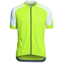 Canari Echelon Pro Cycling Jersey - Full Zip, Short Sleeve (For Men) in Killer Yellow - Closeouts