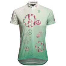 Canari Peaceout Cycling Jersey - Short Sleeve (For Women) in Bamboo - Closeouts