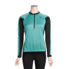 Canari Pinnacle Cycling Jersey - Zip Neck, Long Sleeve (For Women) in Aqua - Closeouts