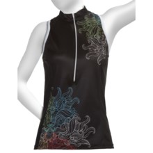 Canari Sea Dragon Tank Top Cycling Jersey - Zip Neck (For Women) in Black - Closeouts