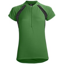 Canari Spiral Cycling Jersey - Zip Neck, Short Sleeve (For Women) in Bamboo - Closeouts