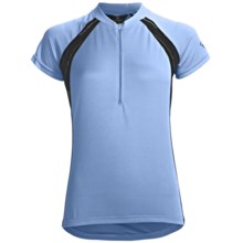 Canari Spiral Cycling Jersey - Zip Neck, Short Sleeve (For Women) in Morning Sky - Closeouts