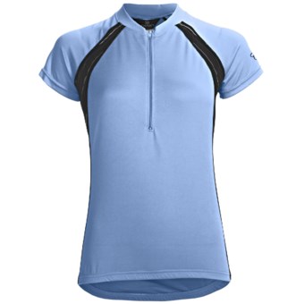 Canari Spiral Cycling Jersey - Zip Neck, Short Sleeve (For Women) in Morning Sky
