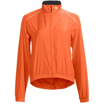Canari Velocity Shell Cycling Jacket - Packable (For Women) in Solar Orange