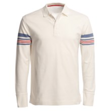Canterbury of New Zealand Arm Stripe Polo Shirt - Long Sleeve (For Men) in Off White - Closeouts