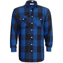 Canyon Guide Brawny Flannel Shirt - Long Sleeve (For Tall Men) in Blue - Closeouts