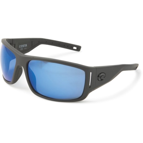 Costa Cape Sunglasses - Polarized 580P Lenses (For Men) - MATTE BLACK/BLUE ( )